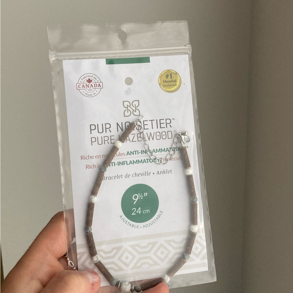 Pure hazel wood anti inflammatory anklet